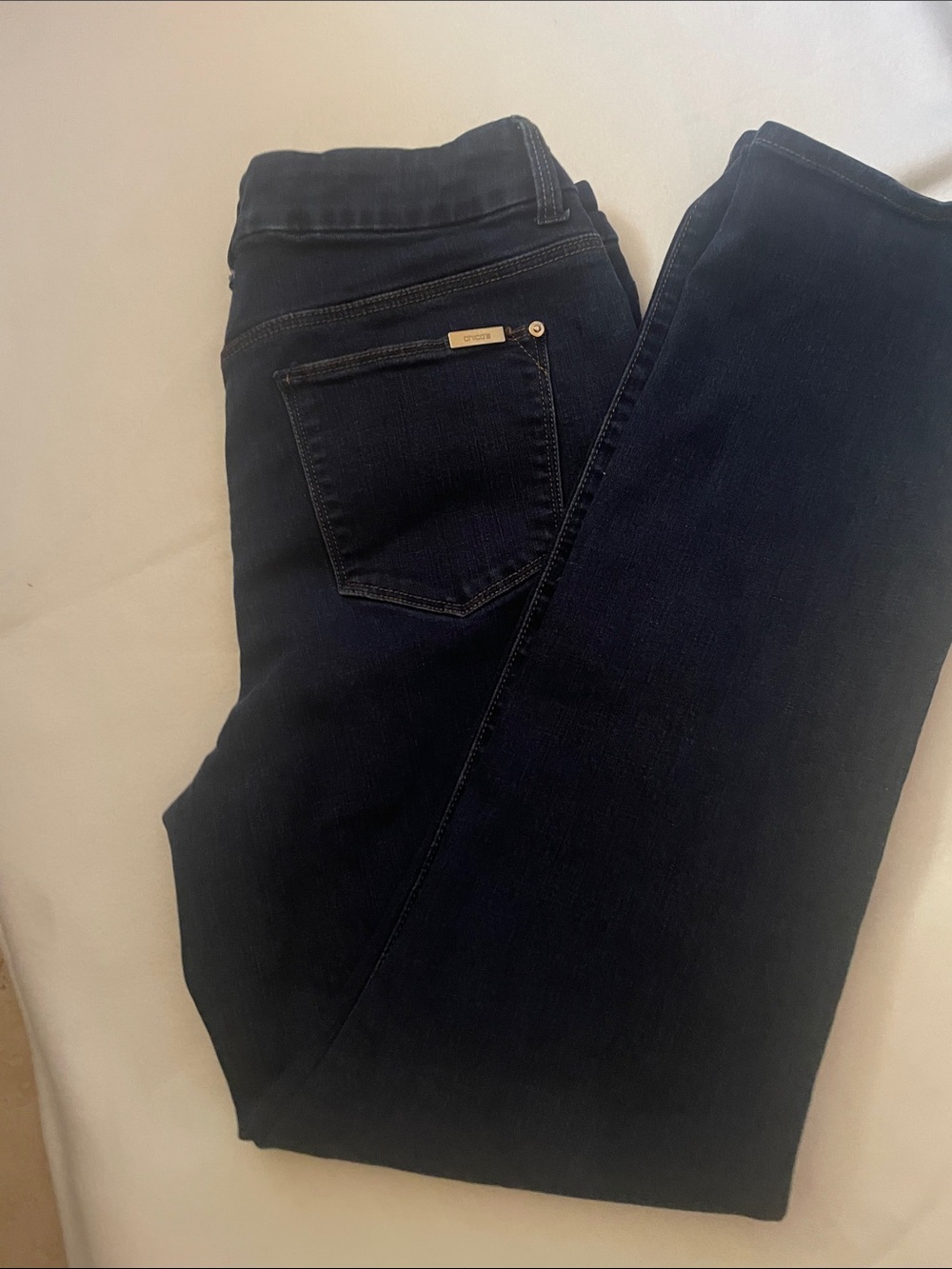 Chico's Women’s Navy Straight Leg Jeans - Picture 3 of 4